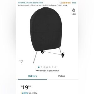 Charcoal Kettle Grill cover-black